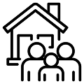 Black and white illustration of a dog.